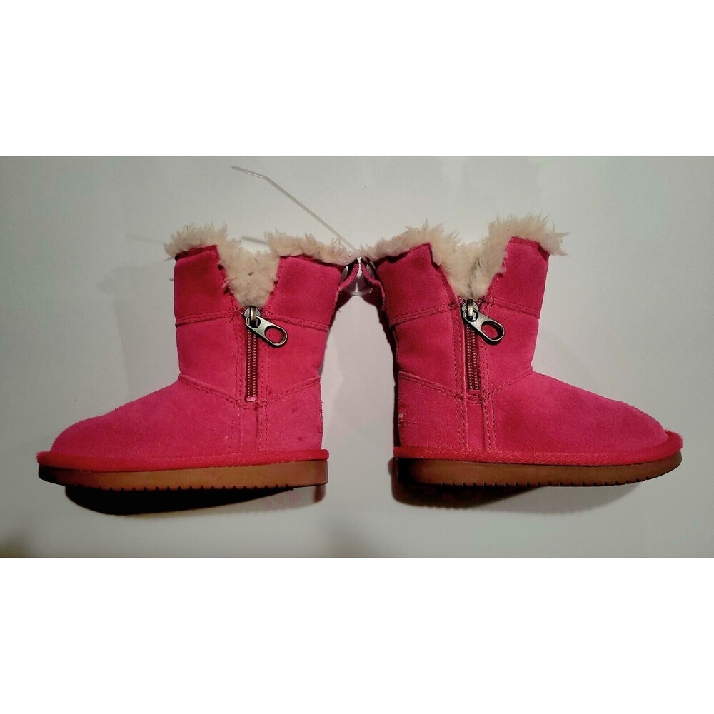 Koolaburra by UGG SIZE US 7 Toddler Aribel Short Pink Suede FUR (NO BOX)